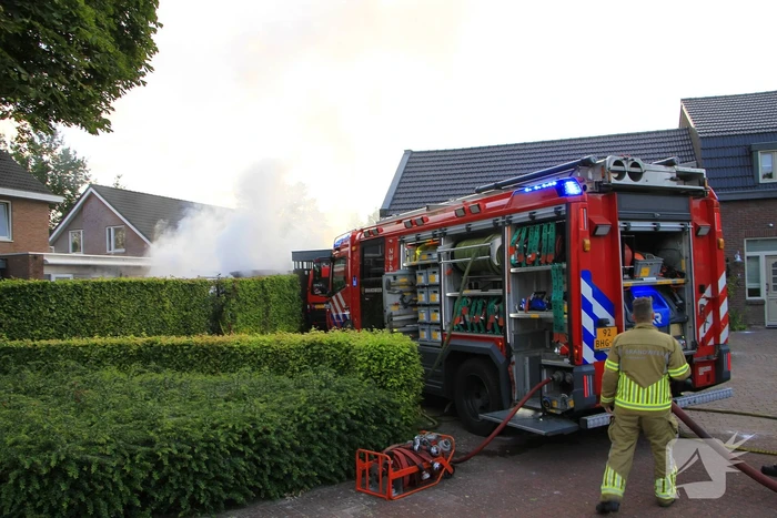 Veel rook bij brand in sauna