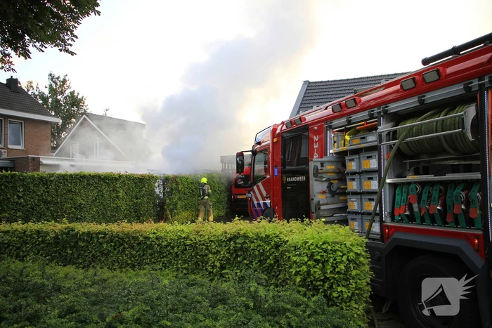 Veel rook bij brand in sauna