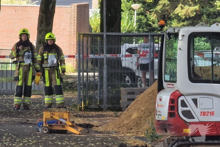 Gasleiding geraakt tijdens werkzaamheden