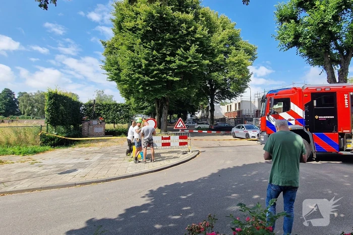 Gasleiding geraakt tijdens werkzaamheden