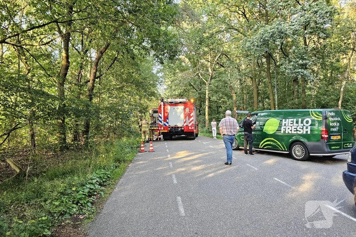 Boom belandt op drukke toegangsweg