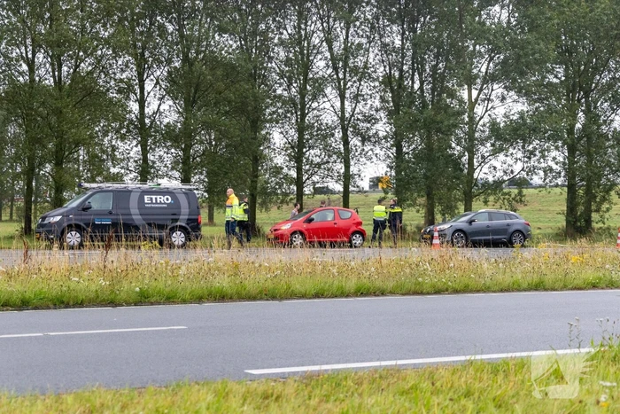 Drie voertuigen betrokken bij kop-staartaanrijding