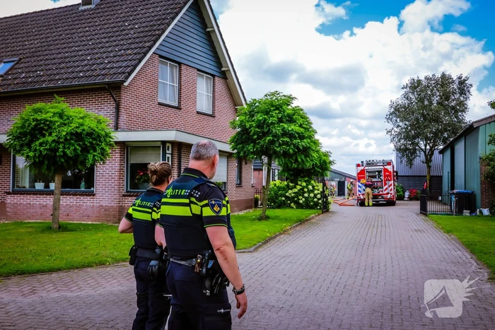 Veel rook bij brand in schuur