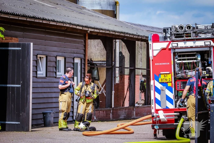 Veel rook bij brand in schuur