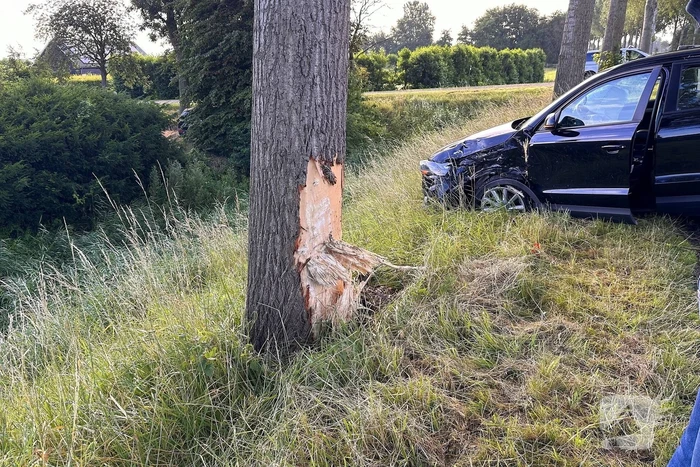 Bestuurder valt in slaap en botst tegen boom