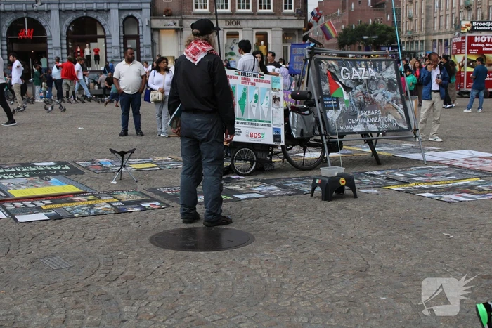 Kleine demonsratie voor free-palestina