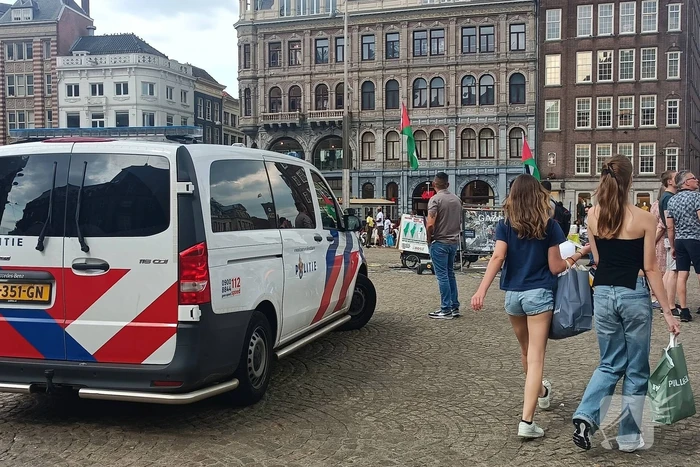 Kleine demonsratie voor free-palestina