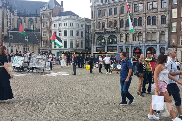 Kleine demonsratie voor free-palestina