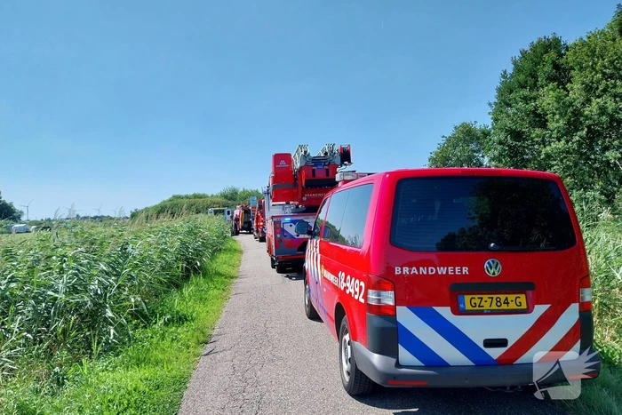 Persoon op scootmobiel belandt in water