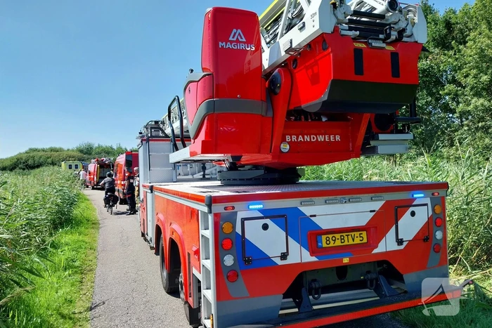 Persoon op scootmobiel belandt in water
