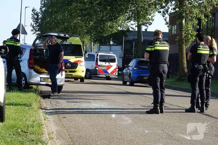 Voertuigen beschadigd na botsing