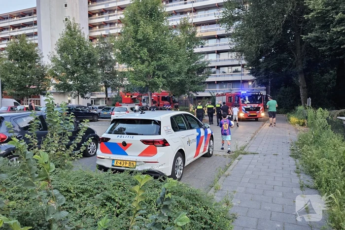 Brandweer ingezet voor brandmelding in flat