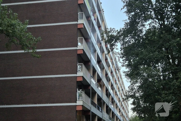Brandweer ingezet voor brandmelding in flat