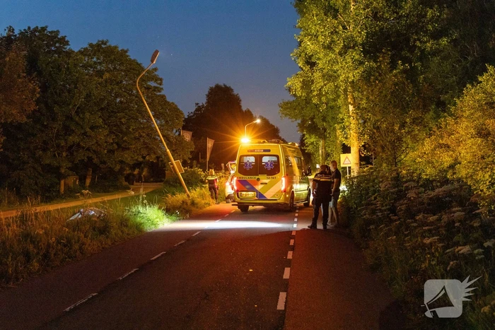 Automobilist ramt lantaarnpaal en belandt naast weg