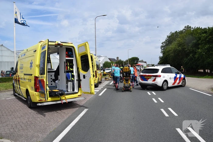 Traumateam ingezet na botsing tussen motorrijder en fietser