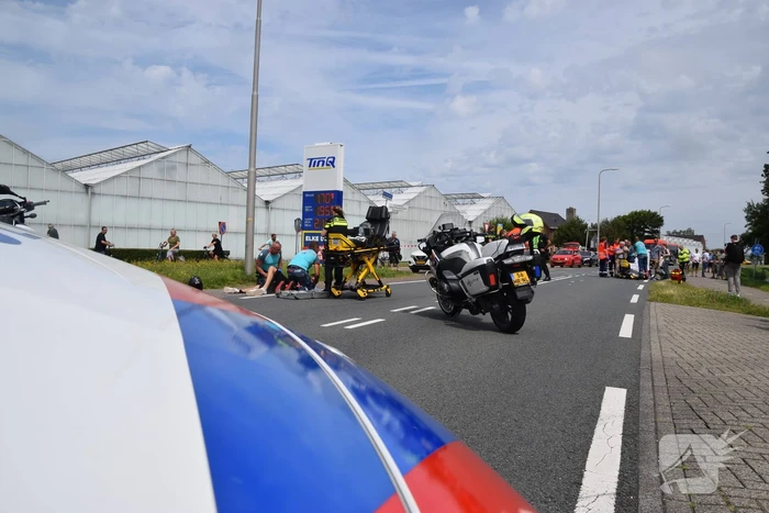 Traumateam ingezet na botsing tussen motorrijder en fietser