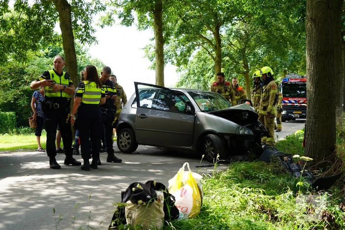 Inzittenden gewond bij botsing tegen boom