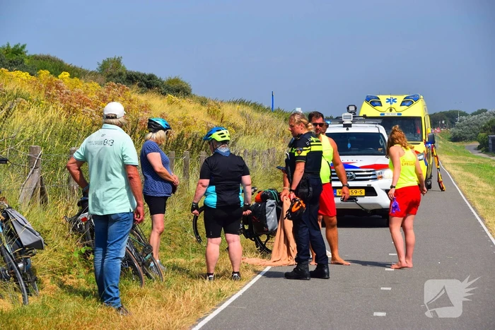 Traumateam ingezet voor gevallen fietser
