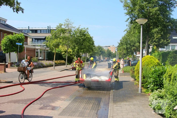 Brandweer ingezet voor brandende bouwcontainer