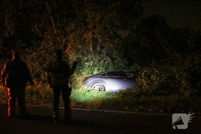 Automobilist belandt in bosschages