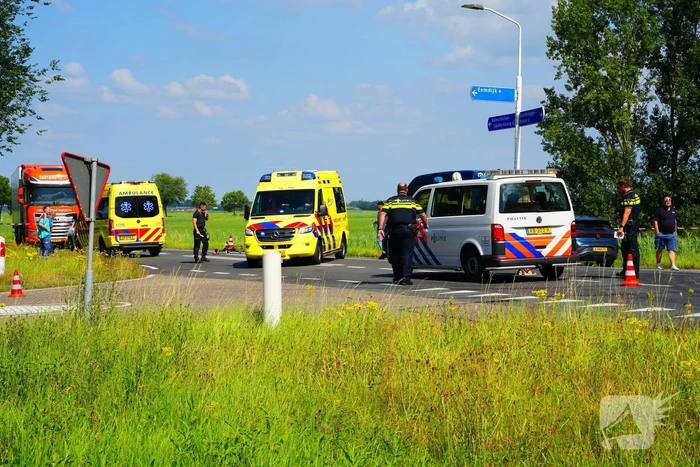 Traumateam ingezet na ongeval met racefietster en bestelbus