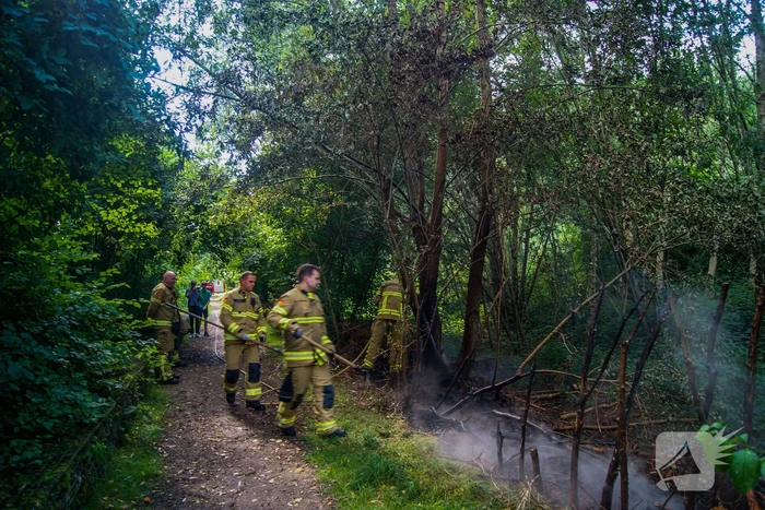 Brand in bosschage snel onder controle