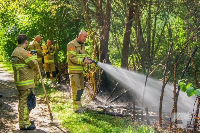 Brand in bosschage snel onder controle