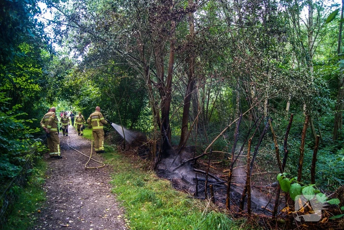 Brand in bosschage snel onder controle