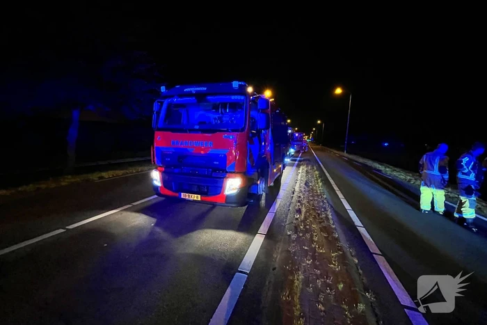 Voertuig met bestuurder en hond raken te water