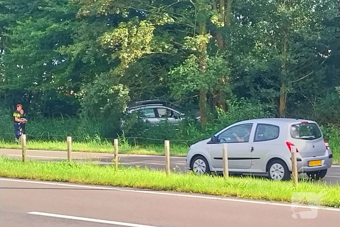 Automobilist belandt in berm