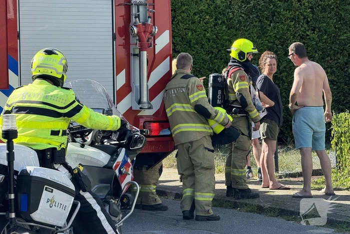Brand blust brand op balkon