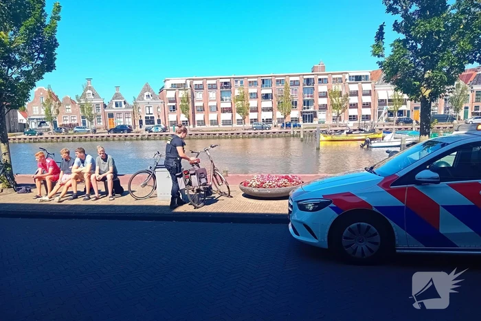 Persoon valt met hond tijdens oversteken