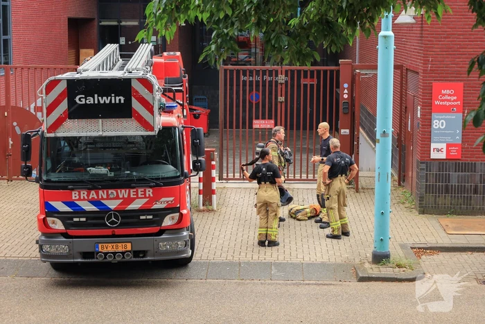 Brand in parkeergarage MBO College Westpoort