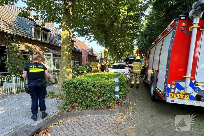 Veel rookontwikkeling bij brand in schuur