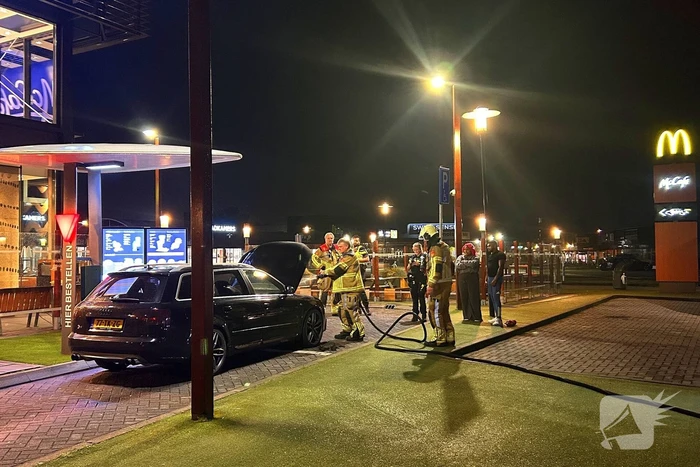 Brand in auto snel geblust