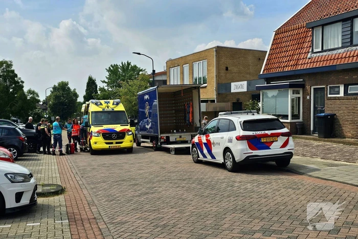 Traumahelikopter geland voor incident op straat