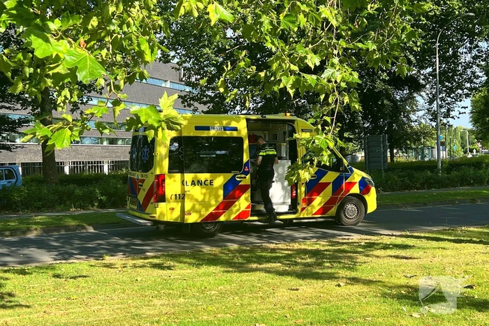 Automobilist klapt op lantaarnpaal