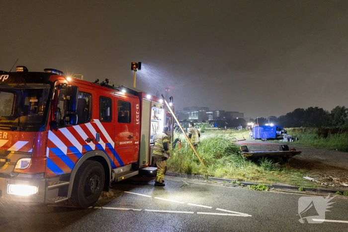 Veel rookontwikkeling bij brand op industriegebied
