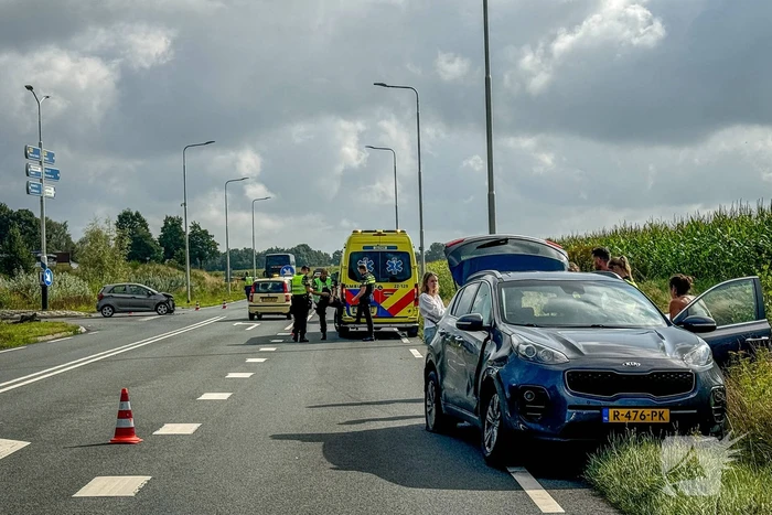 Ongeval met twee voertuigen tijdens proefrit