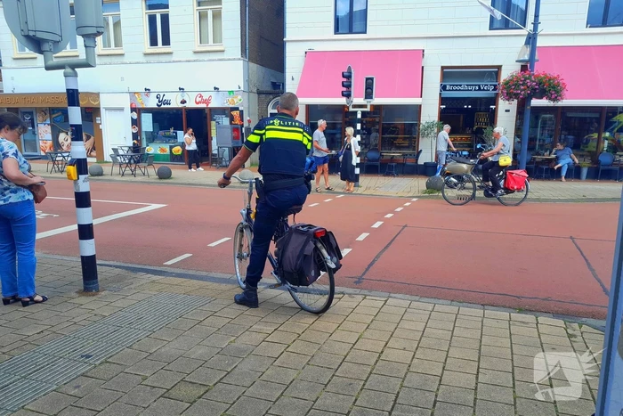 Persoon omgevallen van fiets