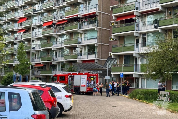 Brandmelder gaat af in flatgebouw