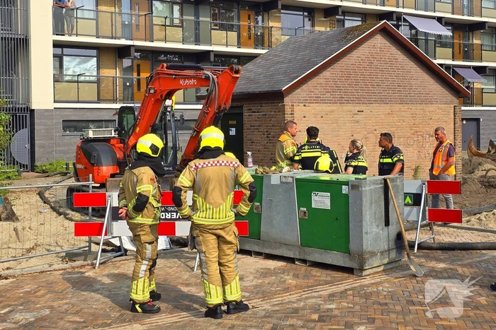 Gasleiding geraakt tijdens graafwerkzaamheden