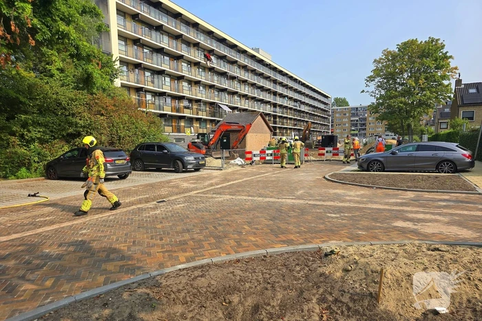 Gasleiding geraakt tijdens graafwerkzaamheden