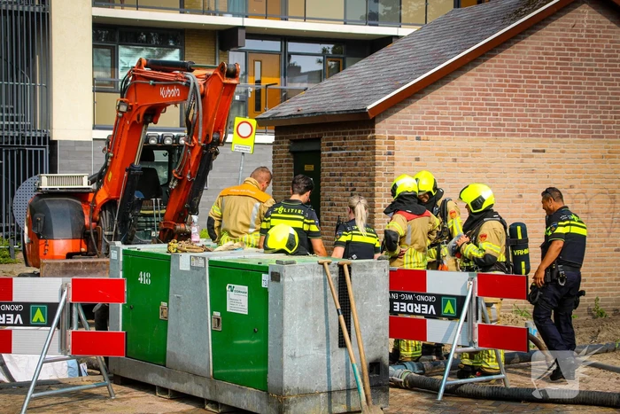 Gasleiding geraakt tijdens graafwerkzaamheden