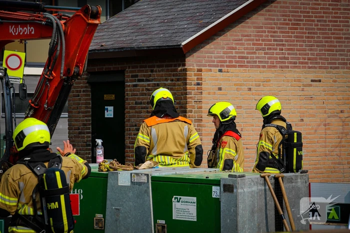 Gasleiding geraakt tijdens graafwerkzaamheden