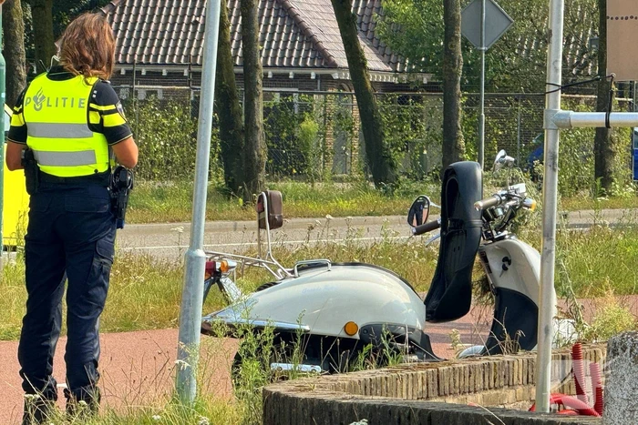 Aanrijding tussen brommobiel en scooter