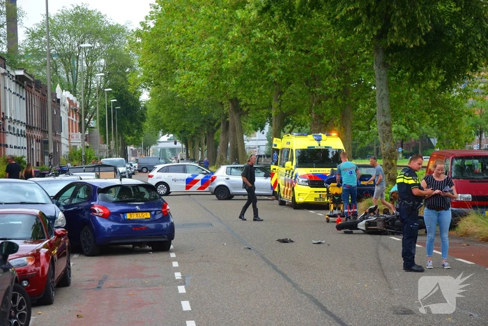 Motorrijder gewond bij verkeersongeval
