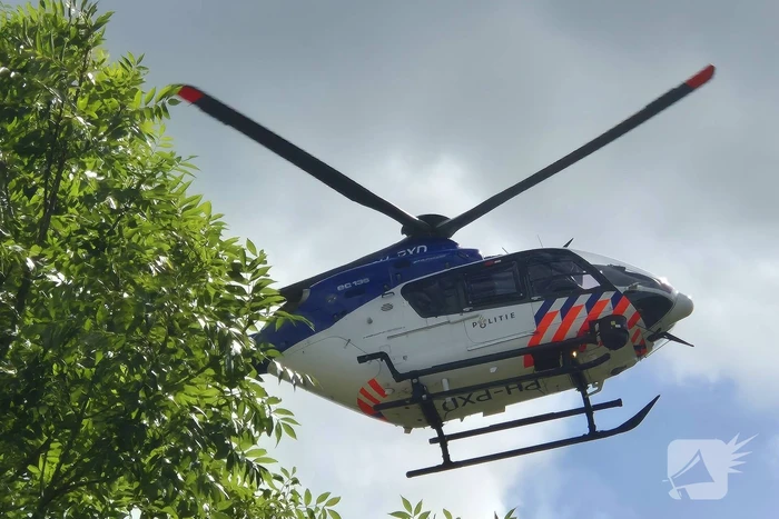 Politiehelikopter en Forensische Opsporing houden oefening