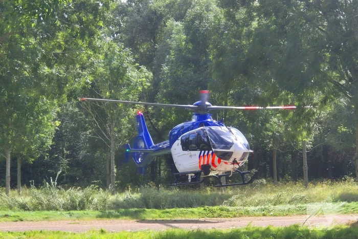 Politiehelikopter en Forensische Opsporing houden oefening