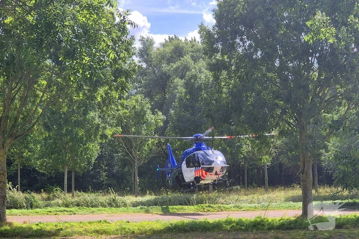 Politiehelikopter en Forensische Opsporing houden oefening
